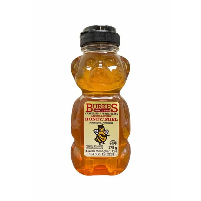 Burke's Pure Natural Honey   Clover Squeeze Bear 375g