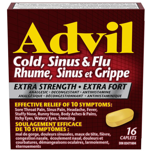 ADVIL COLD SINUS & FLU XST CAPS 16 CAPSULE