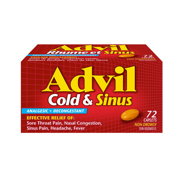 ADVIL COLD & SINUS CPLT 72 TABLET