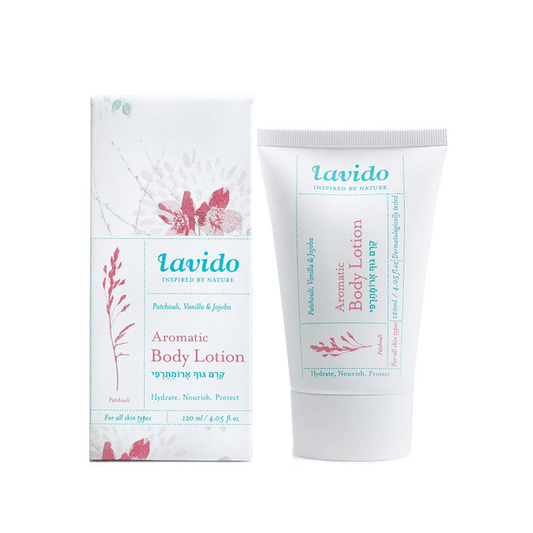 LAVIDO   Aromatic Body Lotion - Patchouli, Vanilla & Jojoba Oil   120 ml