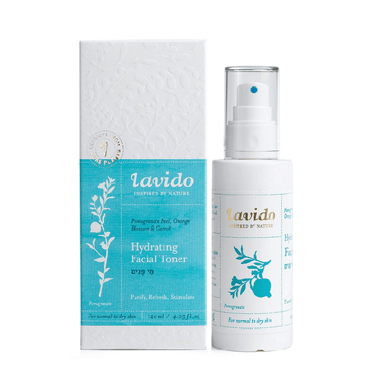 LAVIDO   Hydrating Facial Toner - normal to dry skin - Pomegranate Peel, Orange Blossom & Carrot   120 ml