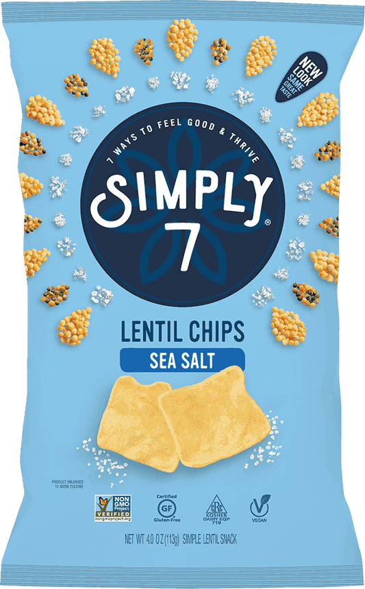 Simply 7   Lentil Chips   Sea Salt Lentil Chips113G