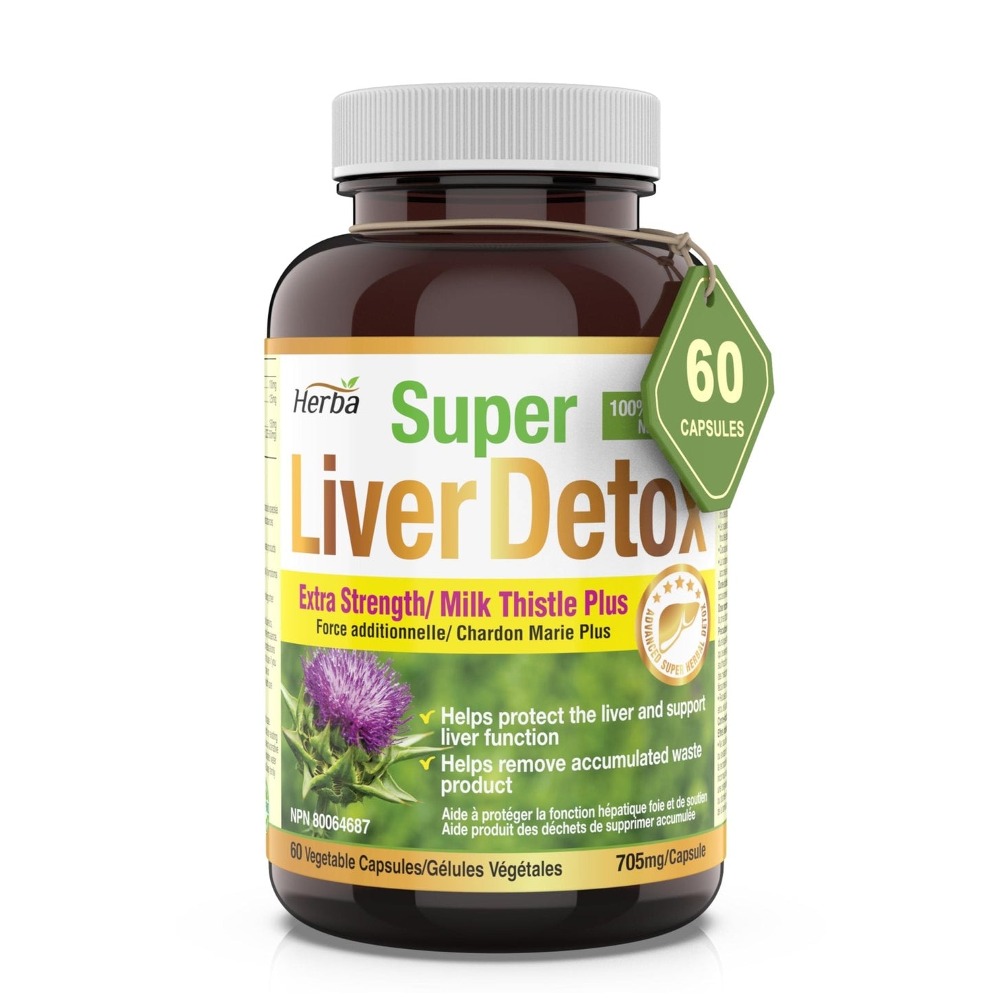 Herba  Liver Detox 705mg - 60 Capsules