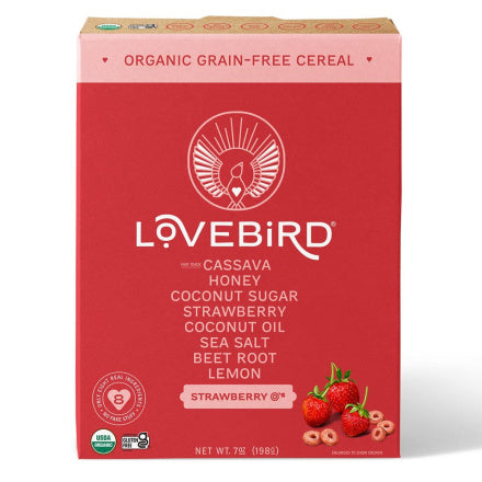 Lovebird Grain-Free Cereal Strawberry 198 g -  Case of 6