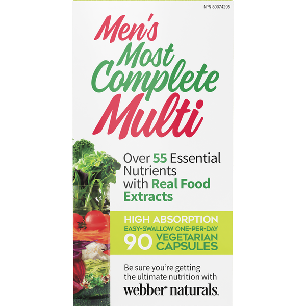 Webber Naturals - Most Complete Multi for Men - 90 Vegetarian Capsules