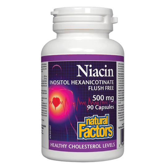 Natural Factors   Niacin Inositol Hexanicotinate 500 mg   90 capscaps