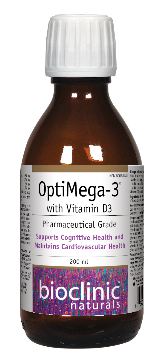 BioClinic   OptiMega-3® with Vitamin D3 · Lemon Meringue Flavour   200 ml Liquid