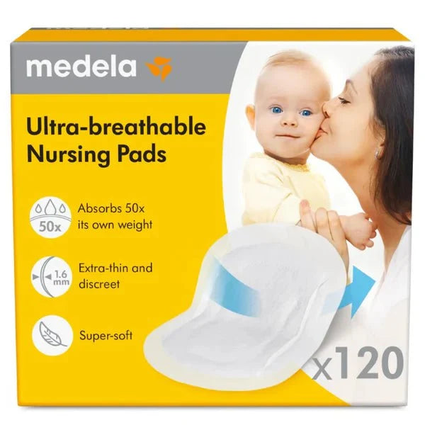 MEDELA NURSING PADS ULTRA BREATHABLE 120 pack of 3