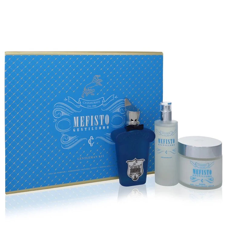 Xerjoff    Men    Mefisto Gentiluomo    -- Gift Set - 3.4 oz Eau De Parfum Spray + 3.4 oz Deodorant Spray + 6.7 oz Shave and Post Shave Cream