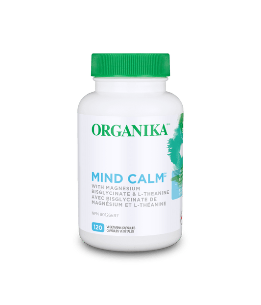 Organika   MIND CALM MAGNESIUM INOSITOL L-THEANINE VEGETARIAN CAPSULES 120VCAP