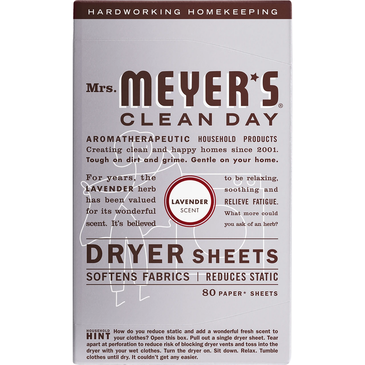 Mrs. Meyer's Clean Day - Dryer Sheets - Lavender - 80ea