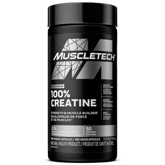 MuscleTech - MuscleTech Platinum - 100% Creapure Creatine Caps 100 Count