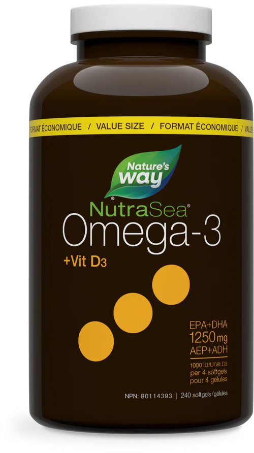Nature's Way - NEW NutraSea+D Softgels / (Lemon)  - 240 count