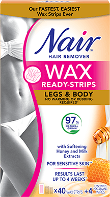 NAIR WAX READY STRIPS LEGS & BODY HONEY & MILK 40
