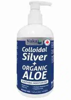 Clearance - NAKA   Colloidal Silver + Organic ALOE  SOOTHING MOISTURIZER   340ml