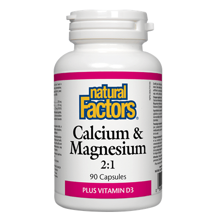 Natural Factors   Calcium & Magnesium 2:1 Plus Vitamin D3   90 capscaps