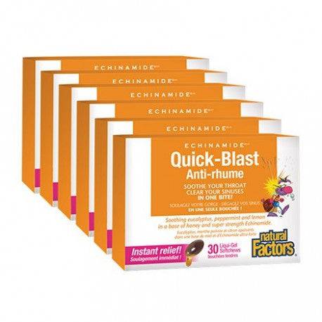 Natural Factors - Quick-Blast, ECHINAMIDE® - 6 x 30 Liquid-Gel Softchews