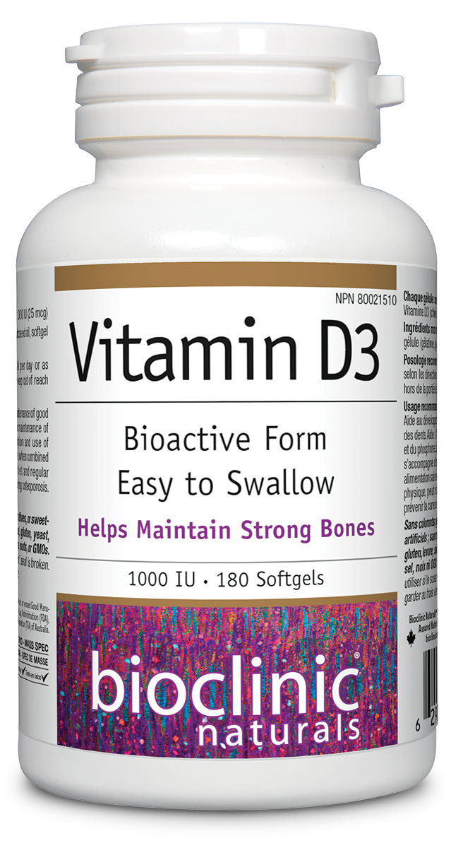 BioClinic   Vitamin D3 · 1000 IU   180 Softgel