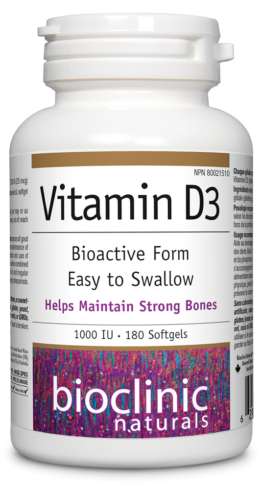 BioClinic   Vitamin D3 · 1000 IU   180 Softgel