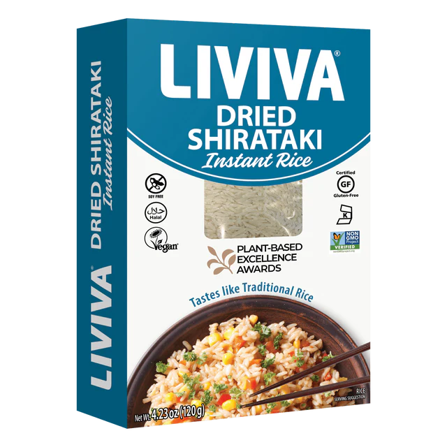 LIVIVA   Dried Shirataki Instant Rice, Organic   6ct    120g