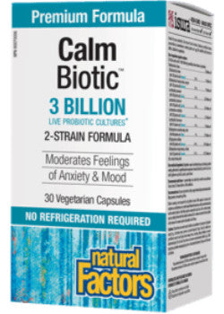 Natural Factors   Calm Biotic 3 Billion Live Probiotic Cultures   30vcaps