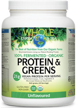 Natural Factors   Fermented Organic Protein & Greens, Unflavoured   640gpwd