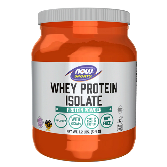 NOW    Whey Isolate 100% Natural, Unflavoured 544g