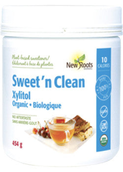 NEW ROOTS    Sweet-to-Clean Xylitol · Organic · 100% Pure    454 g