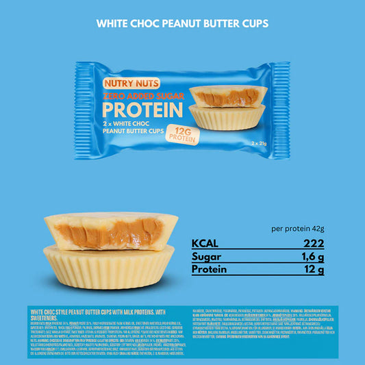 Nutry Nuts PB Cups, White Chocolate, 2-pack 42g