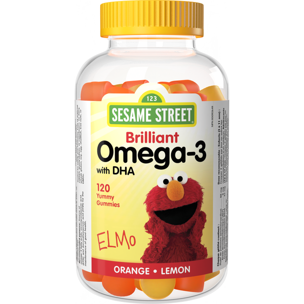 Sesame Street - Omega-3 with DHA Orange • Lemon - 120 Gummies
