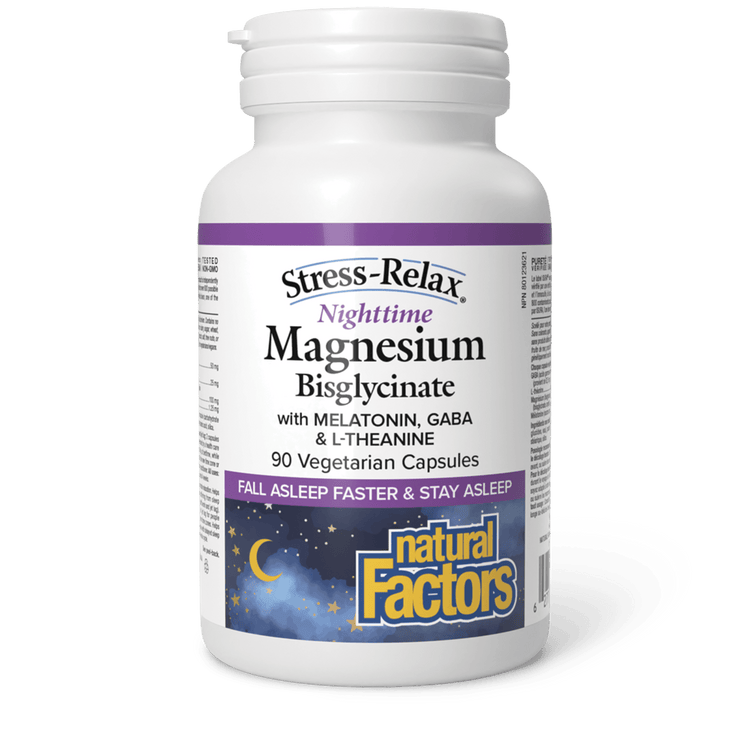 Natural Factors   Nighttime Magnesium Bisglycinate Stress Relax   90vcaps