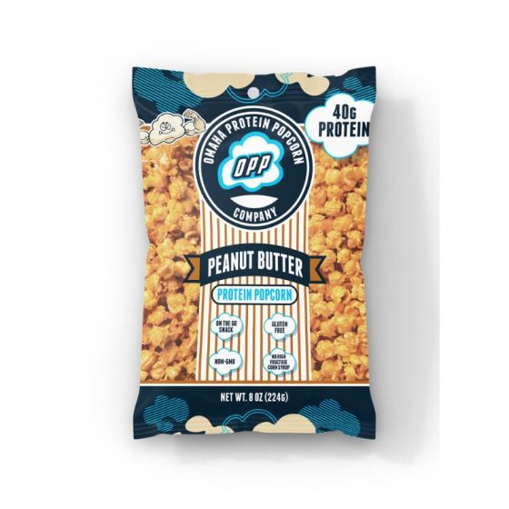 OMAHA PROTEIN POPCORN   PROTEIN POPCORN LARGE   224g - single   PEANUT BUTTER