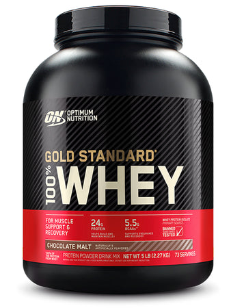 OPTIMUM NUTRITION   GOLD STANDARD 100% WHEY   CHOCOLATE MALT   5lbs