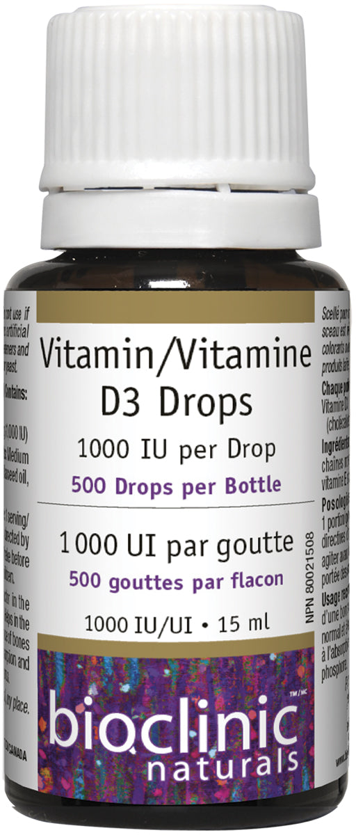 Bioclinic - Vitamin D3 Drops · 1000 IU - 15 ml Liquid
