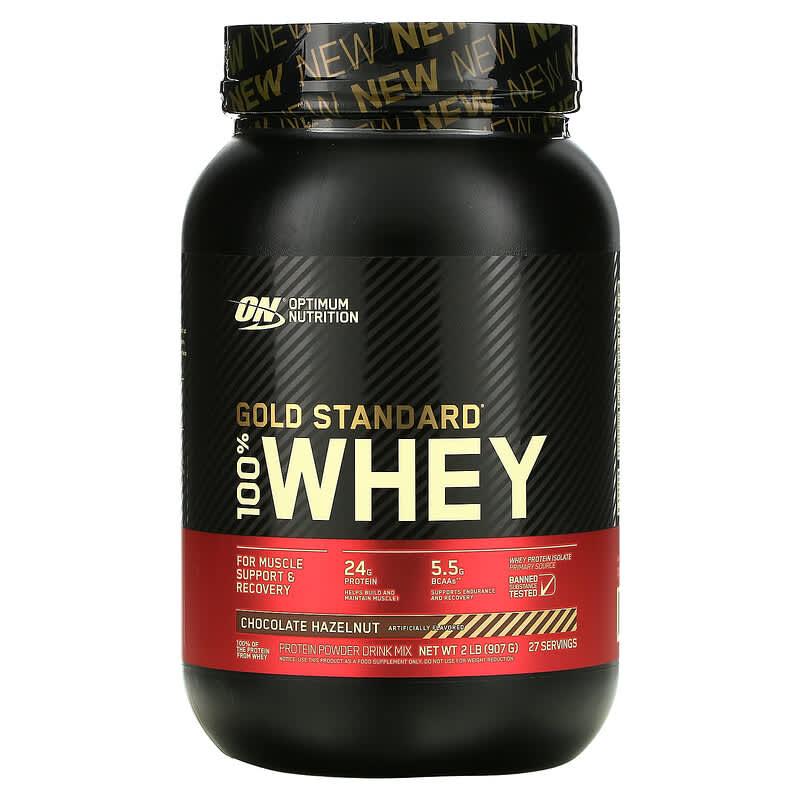 OMAHA PROTEIN POPCORN   GOLD STANDARD 100% WHEY   2lbs   CHOC HAZELNUT