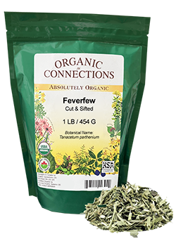OCBULK - Feverfew Herb C/S ORG 1LB