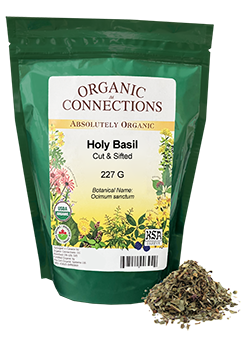 OCBULK - Holy Basil (Tulsi: Rama) C/S or Whole ORG 0.5LB