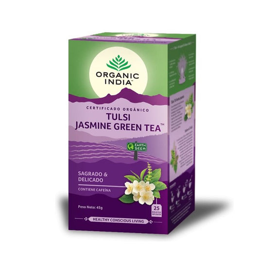 ORGANIC INDIA TEAS -  Tulsi, Green Tea Jasmine, Organic     25ct