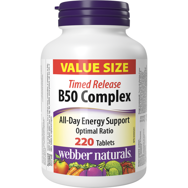 Webber Naturals - B50 Complex Value Size - 220 Tablets