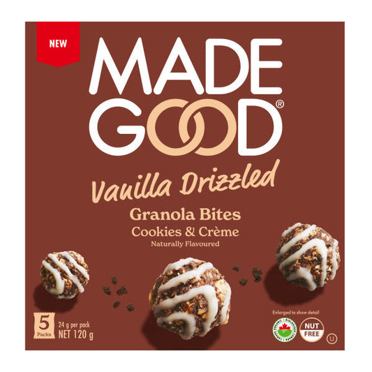 Made Good   Granola Bar   Vanilla Drizzled Cookie&Crème Oat Bites5X24G