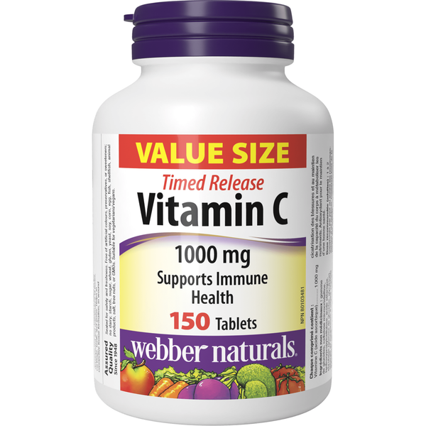 Webber Naturals - Vitamin C Timed Release Value Size - 150 Tablets