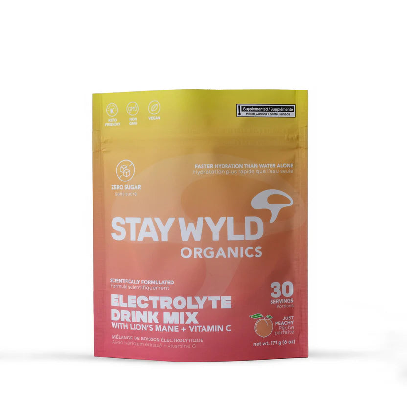 STAY WYLD ORGANICS LTD *    Electrolyte Drink, Peach, 30s