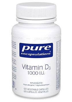 PURE ENCAPSULATIONS   Vitamin D3 1 000 IU   120 caps 