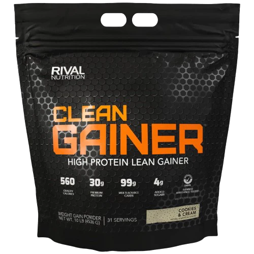 RIVAL NUTRITION - CLEAN GAINER - COOKIES N CREAM - 10lbs