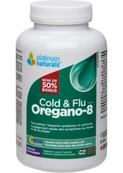 PLATINUM NATURALS       COLD & FLU     OREGANO-8     90VC