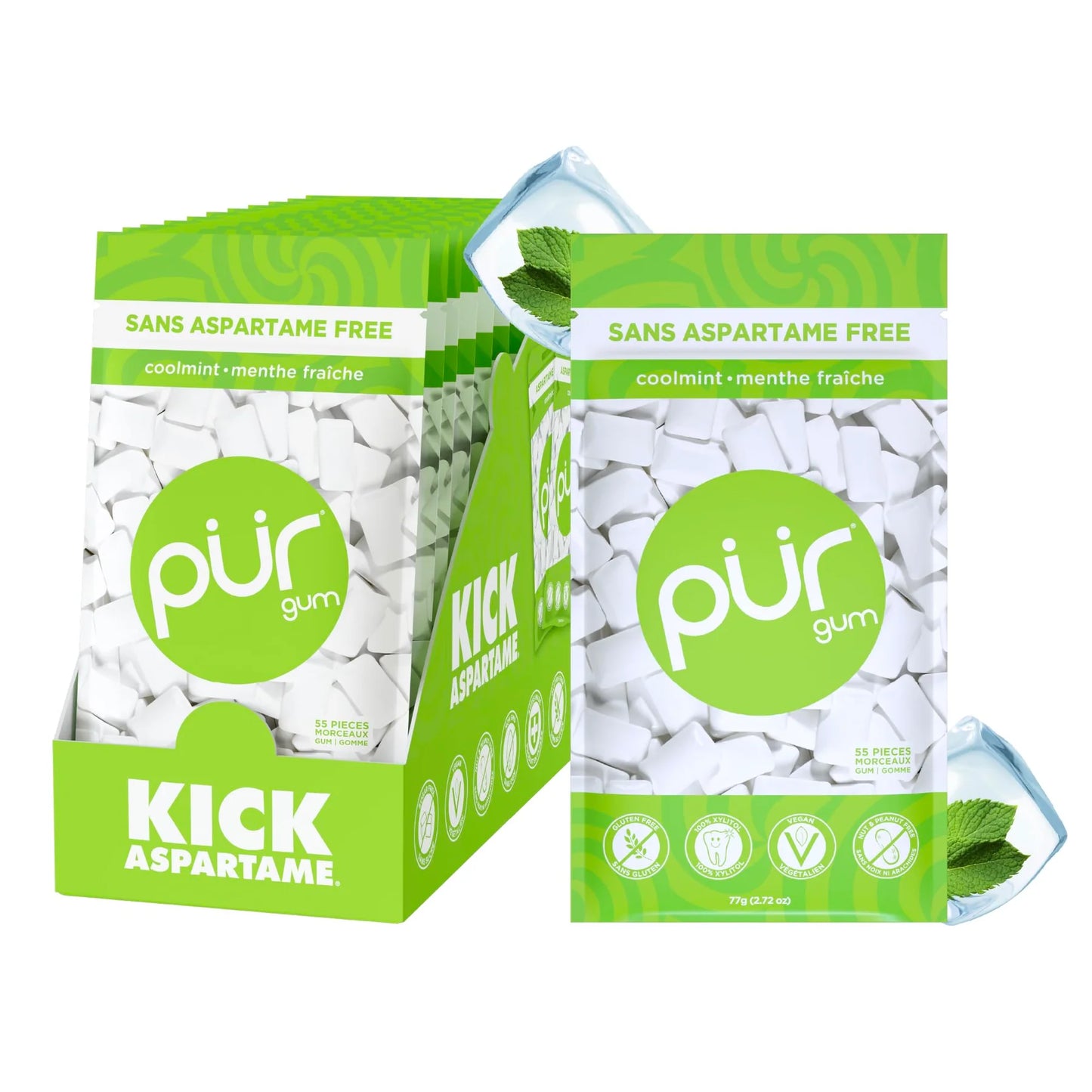 PUR    GB-Cool Mint, 55ct, 12/tray