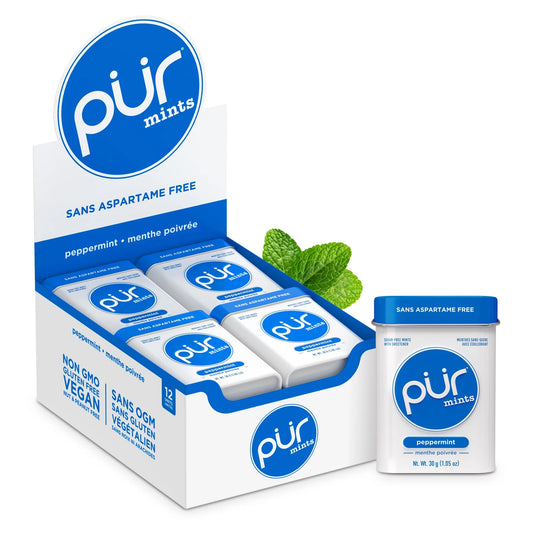 PUR    Mints-Peppermint,30ct,12/tray
