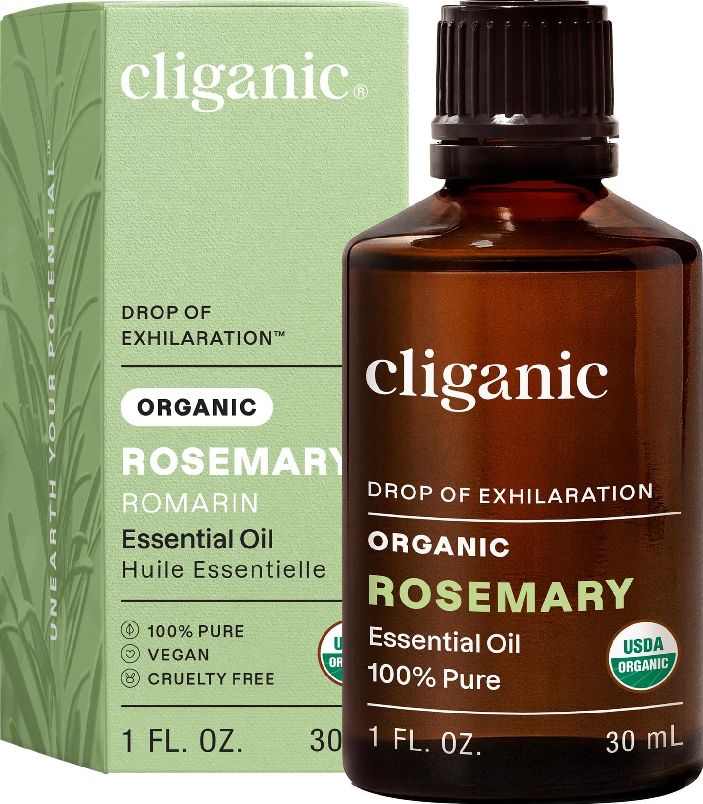 CLIGANIC    Organic Rosemary Oil, 30ml