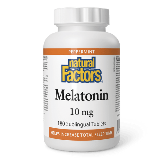Natural Factors   Melatonin 10 mg, Peppermint   180 subtabssubtabs
