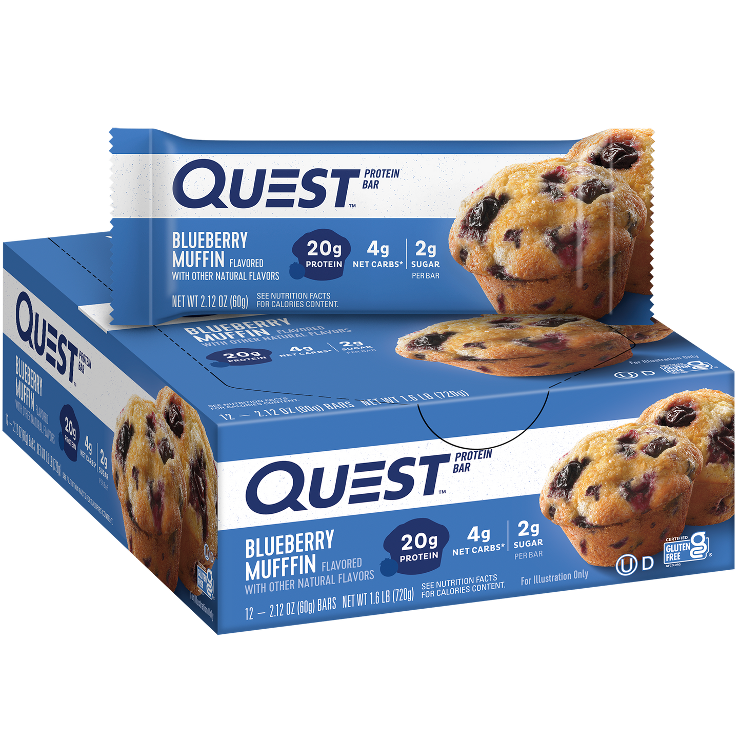 Quest   Quest Bar, Blue Berry Muffin, 12/box